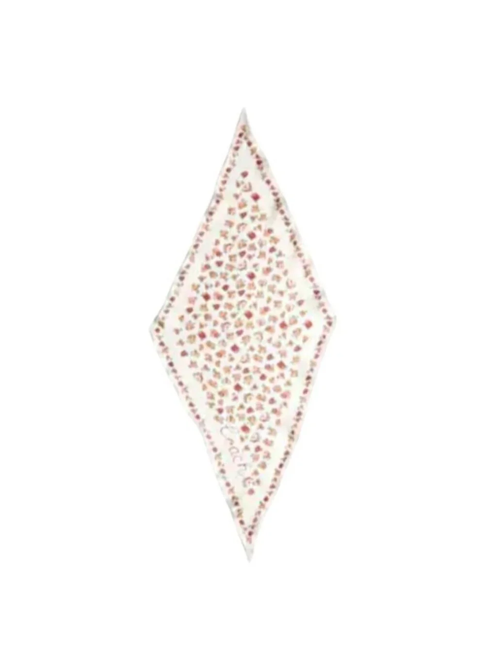 Coach Essential Tea Rose Silk Diamond Scarf, Chalk